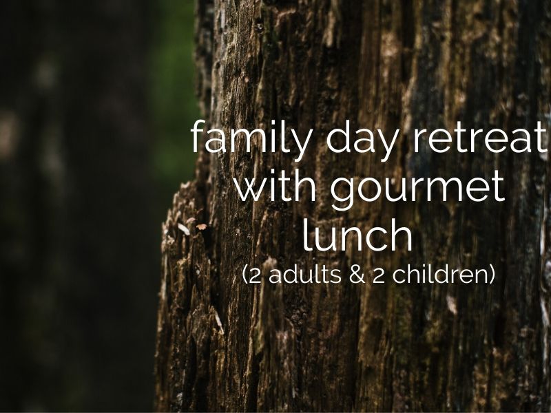 family day retreat with gourmet lunch (2 adults & 2 children)